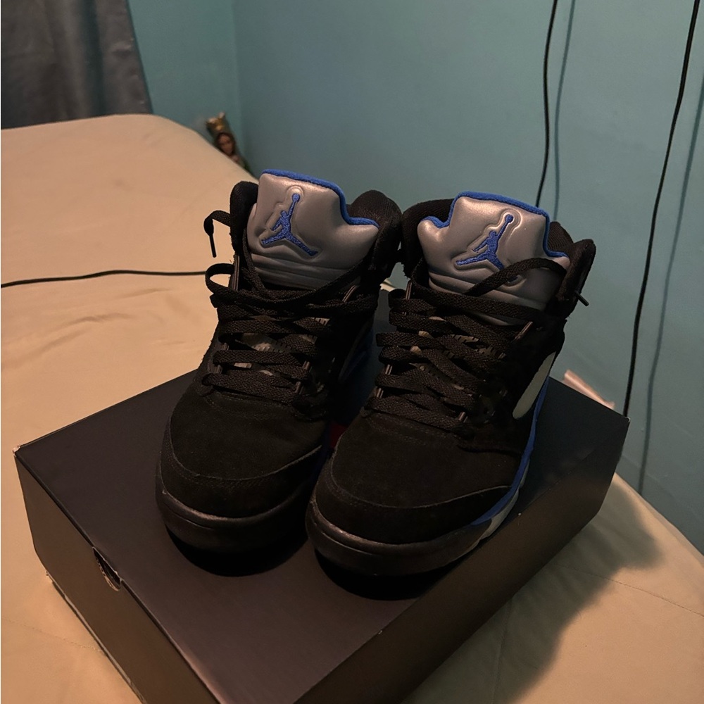 Air Jordan Black and Blue Sneakers